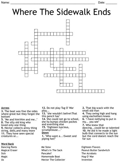 Search for crossword clues found in the Daily Celebrity, NY Times, Daily Mirror, Telegraph and major publications. . Sidewalk edges crossword